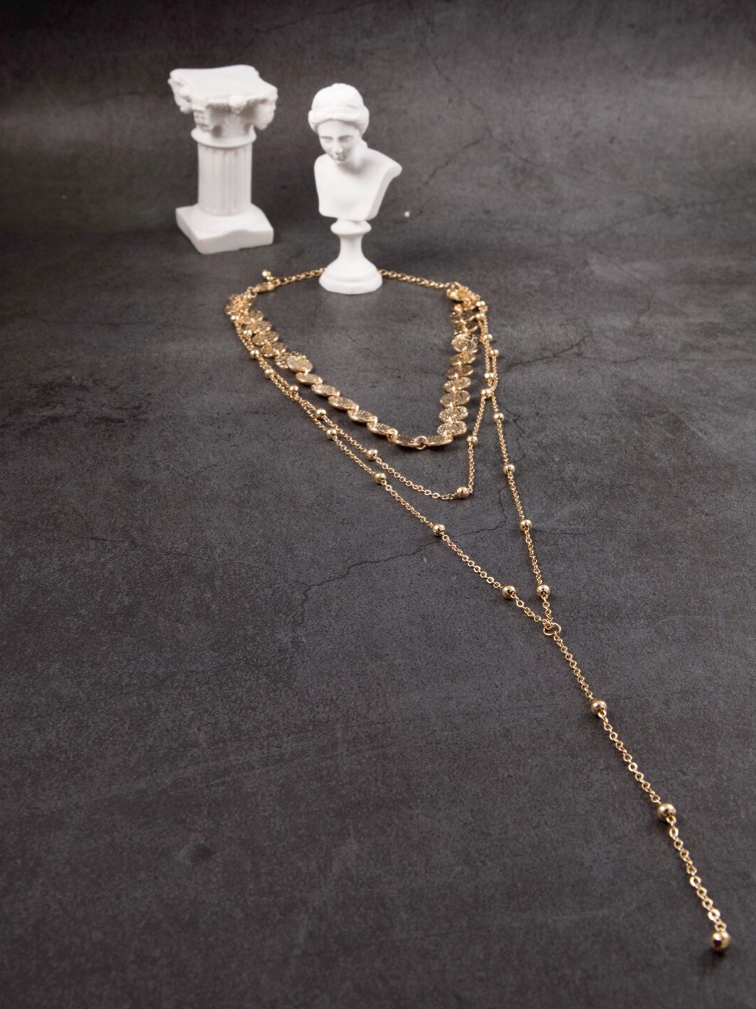 

anore Gold-Plated Multilayered Necklace