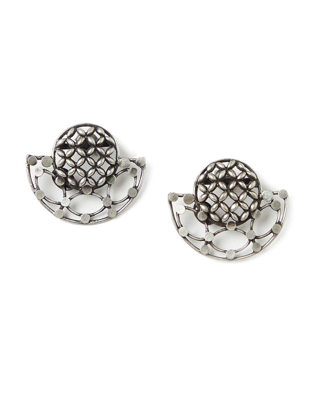 

Fabindia Sterling Silver 925 Silver-Toned Studs Earrings