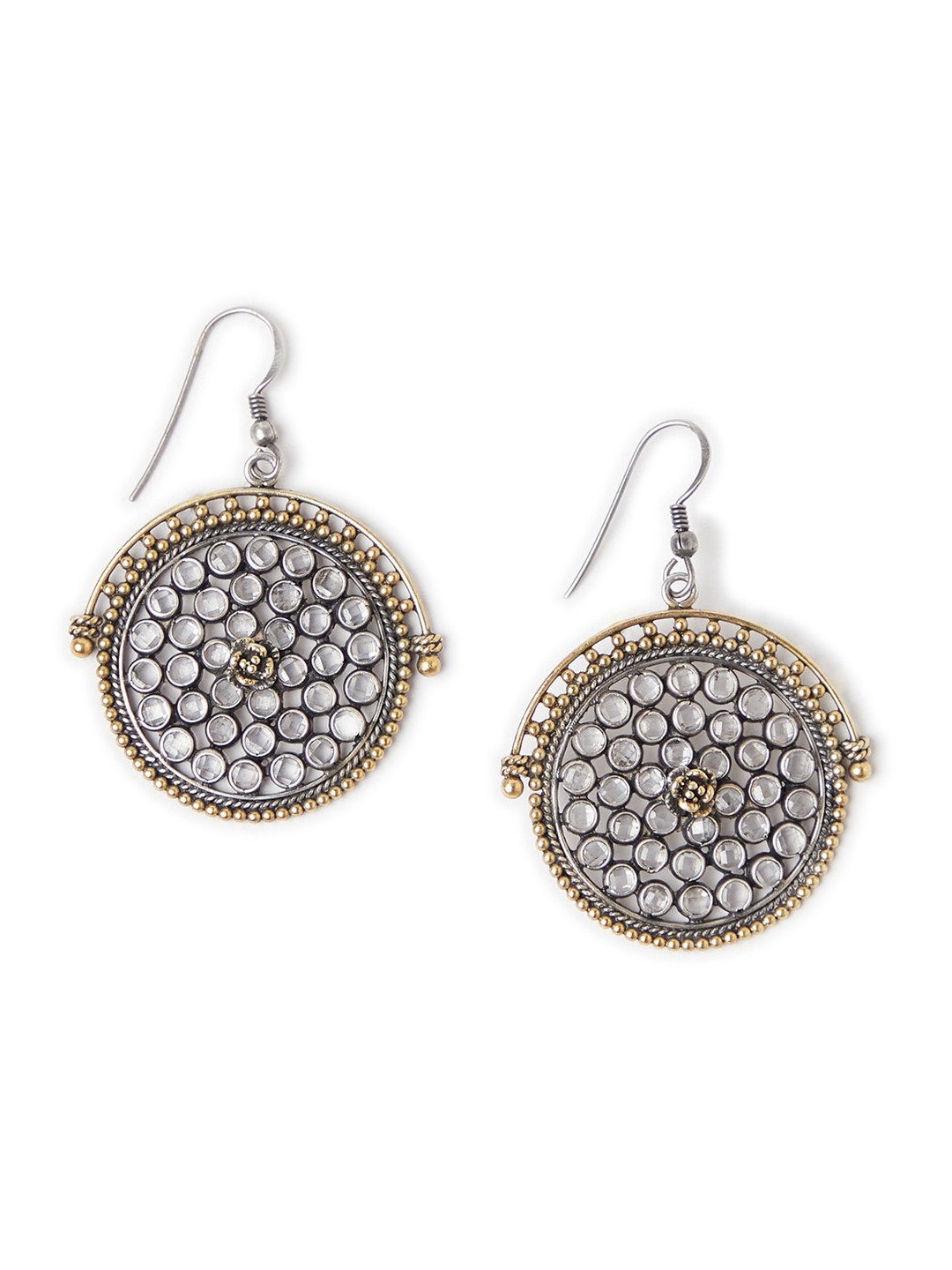 

Fabindia Silver-Plated Drop Earrings
