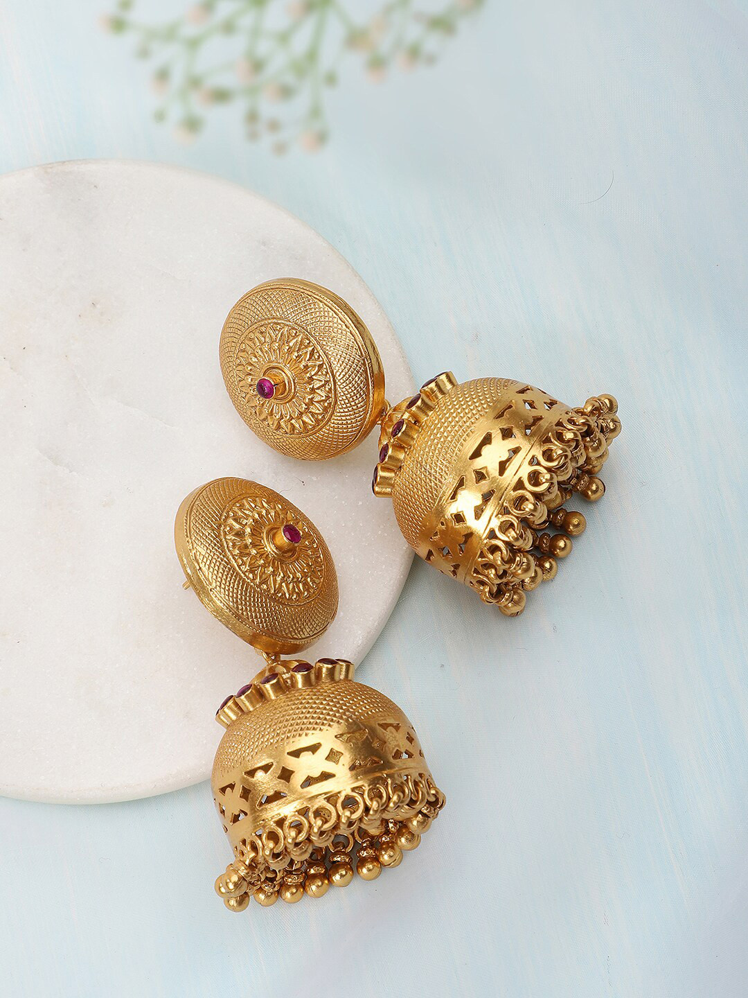 

Fabindia Gold-Toned Contemporary Jhumkas Earrings