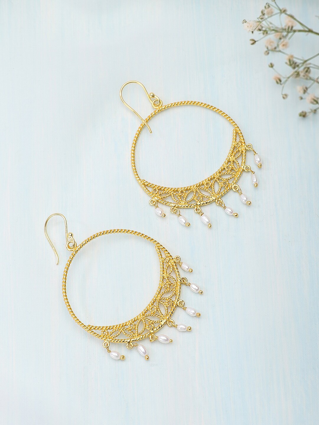 

Fabindia Gold-Plated Circular Hoop Earrings