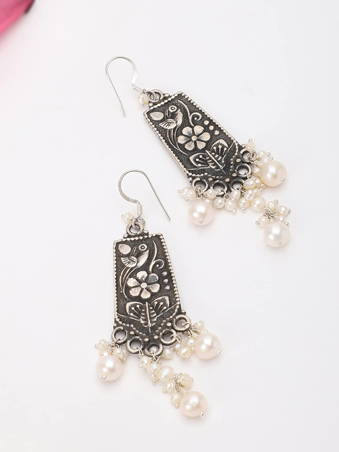 

Fabindia Silver-Plated Classic Drop Earrings
