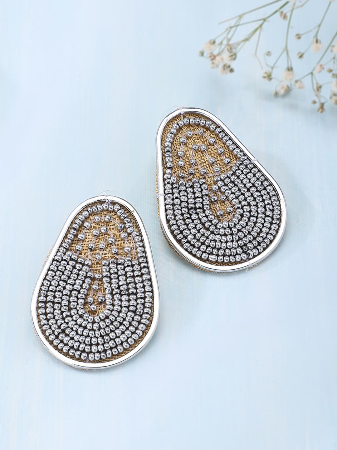 

Fabindia Silver-Plated Contemporary Studs Earrings