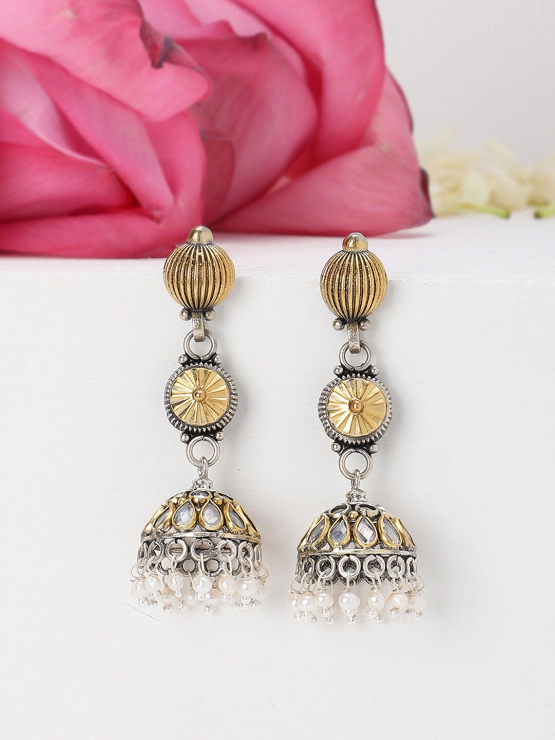 

Fabindia Silver-Plated Classic Jhumkas