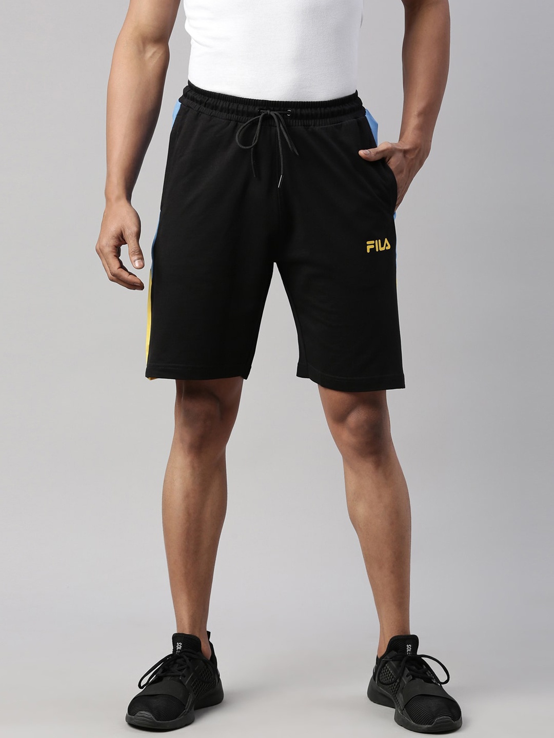 

FILA Men Black Running Sports Shorts