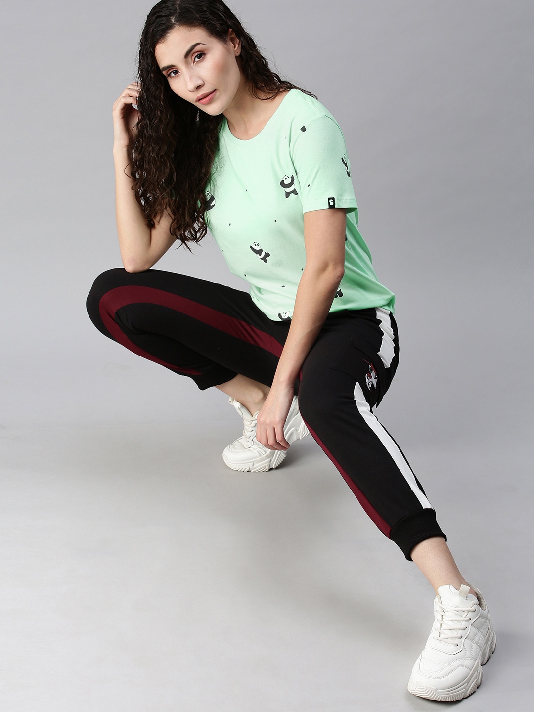 

The Souled Store Women Green Printed T-shirt