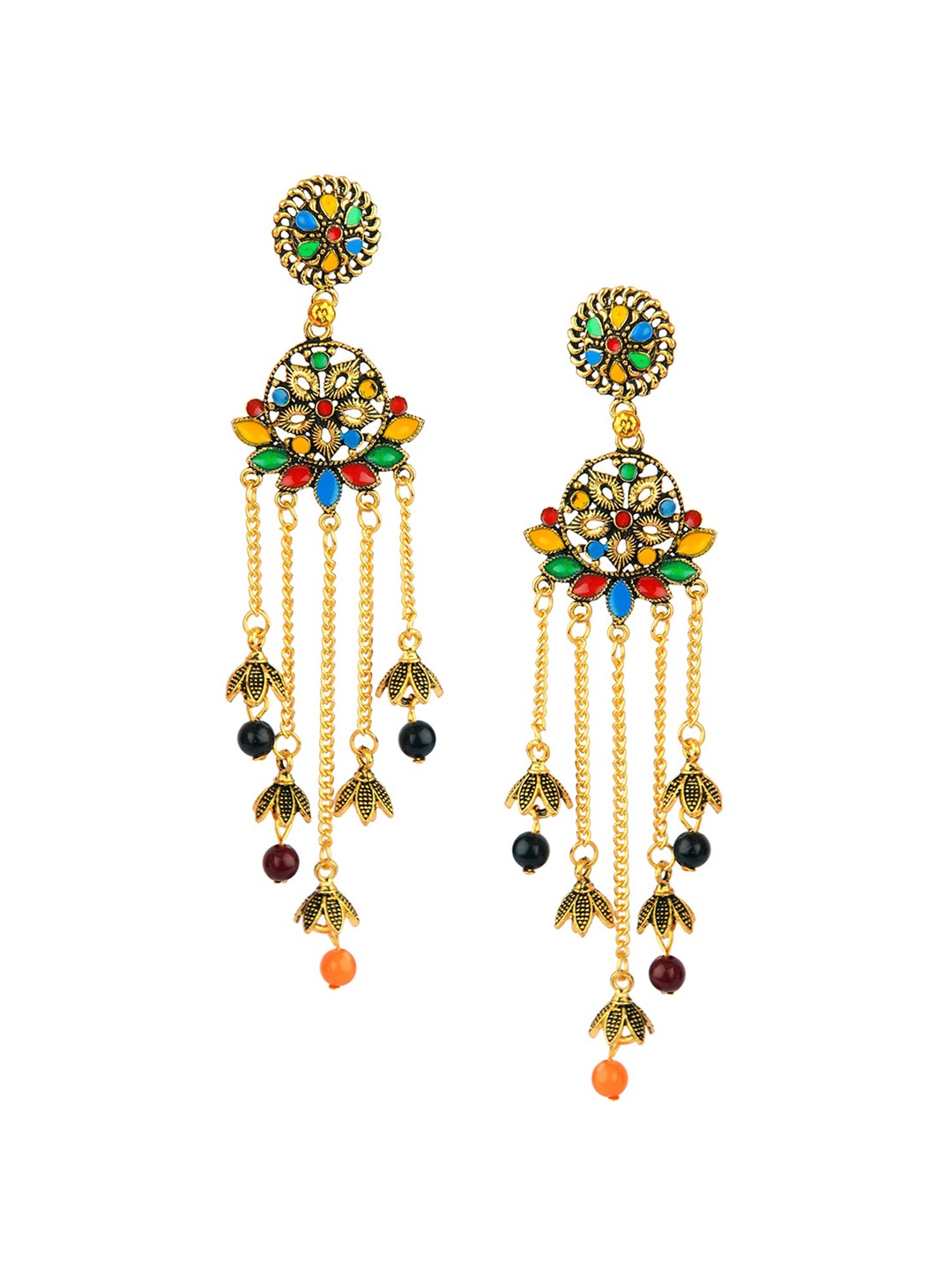 

DESI COLOUR Gold-Toned Contemporary Drop Earrings