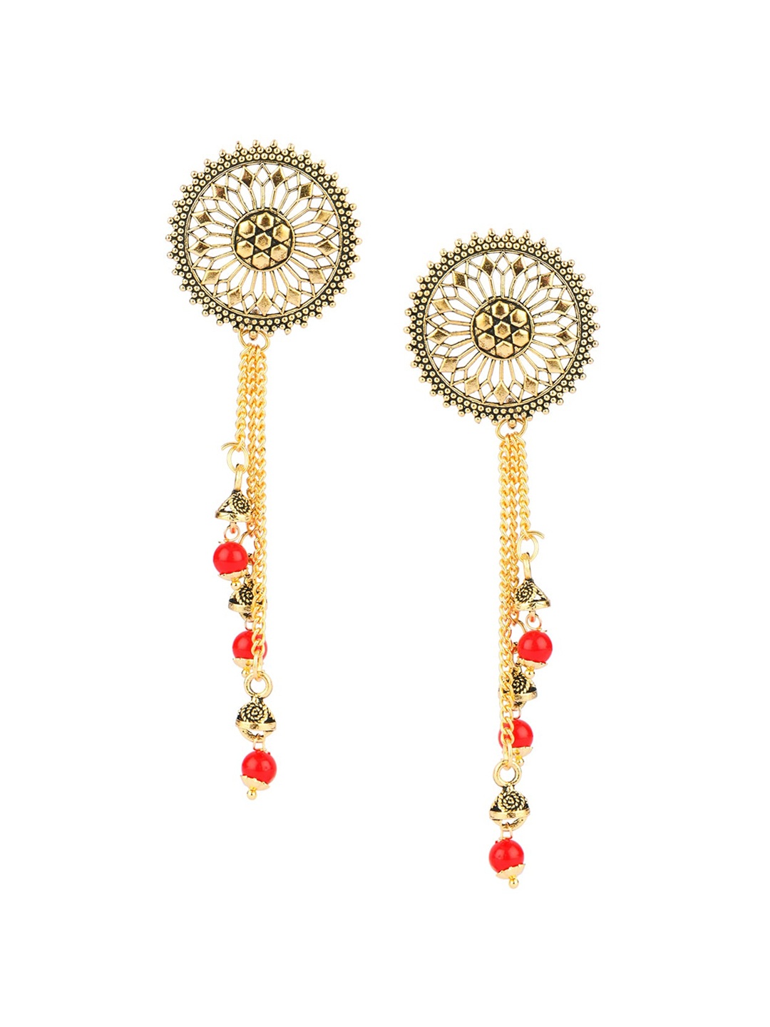 

DESI COLOUR Gold-Toned Contemporary Drop Earrings
