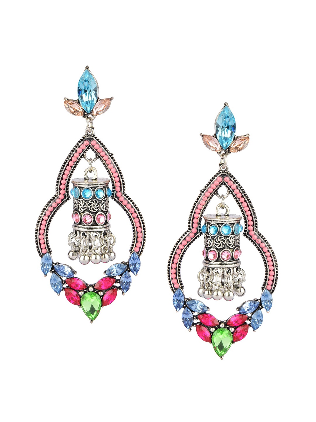 

DESI COLOUR Pink Classic Drop Earrings