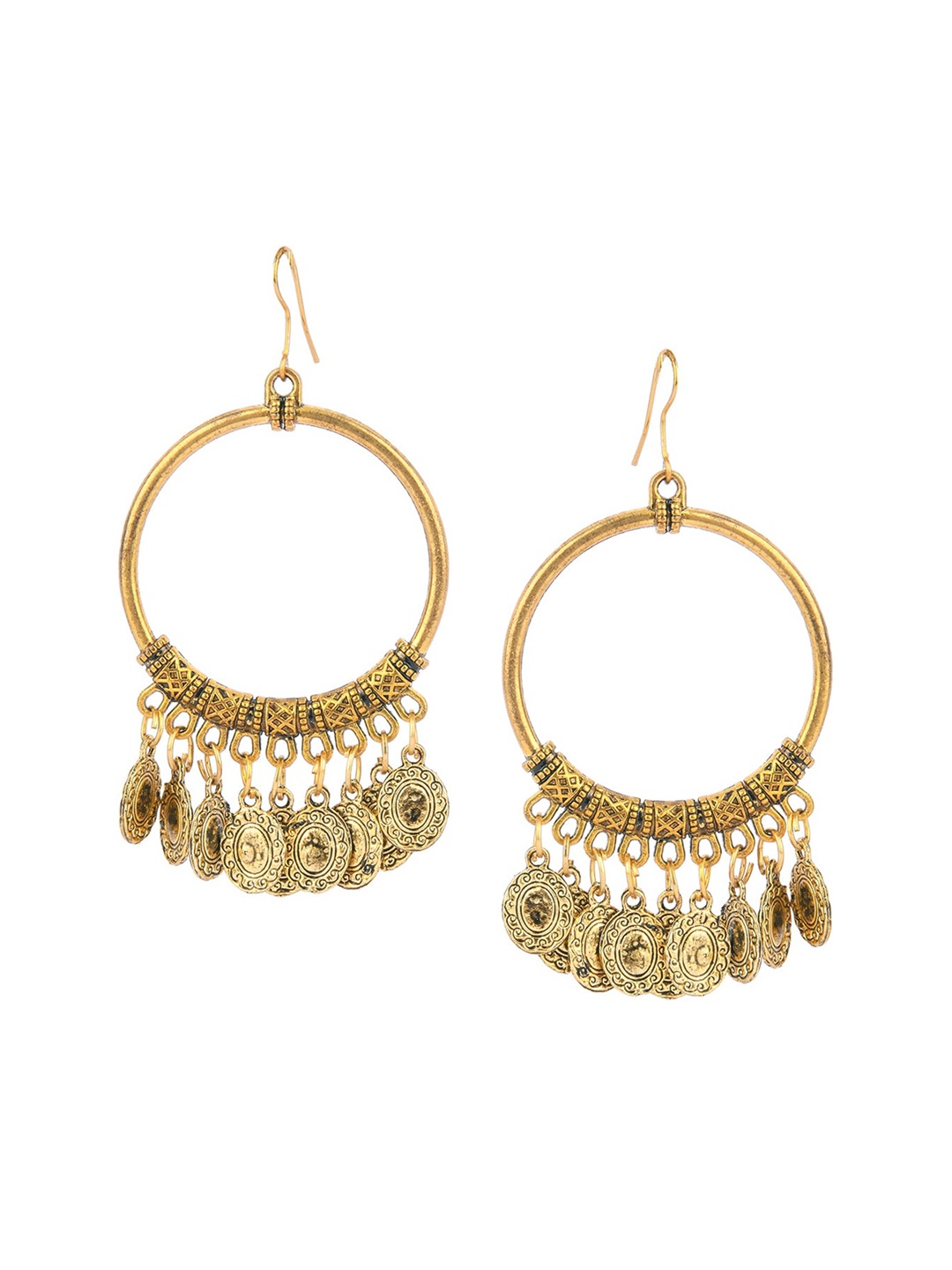 

DESI COLOUR Multicoloured Contemporary Hoop Earrings, Multi