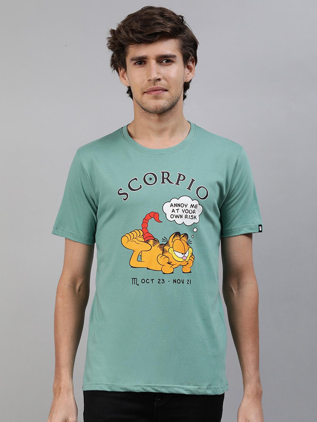 

The Souled Store Men Green Garfield Printed T-shirt