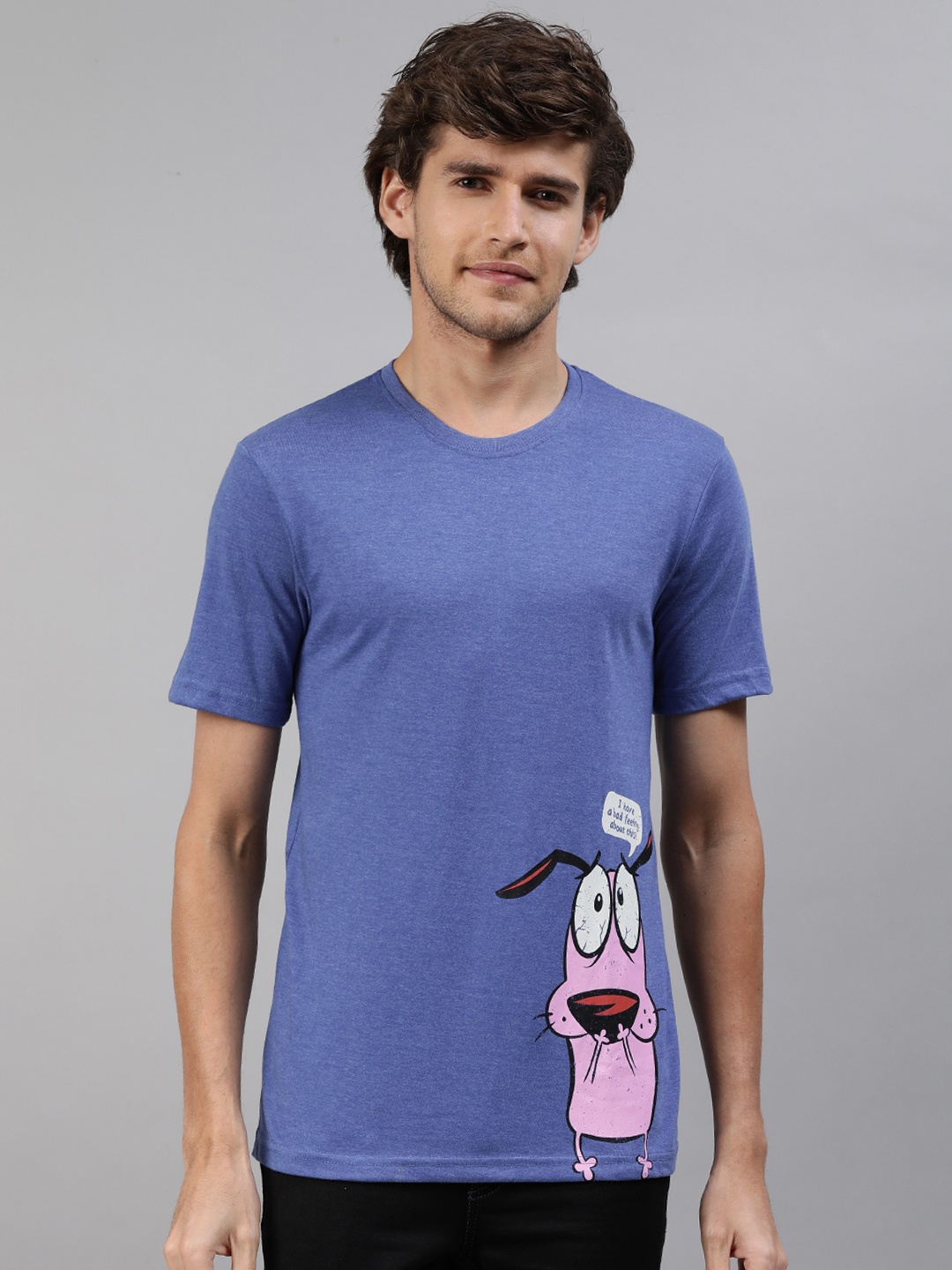 

The Souled Store Men Blue Printed T-shirt