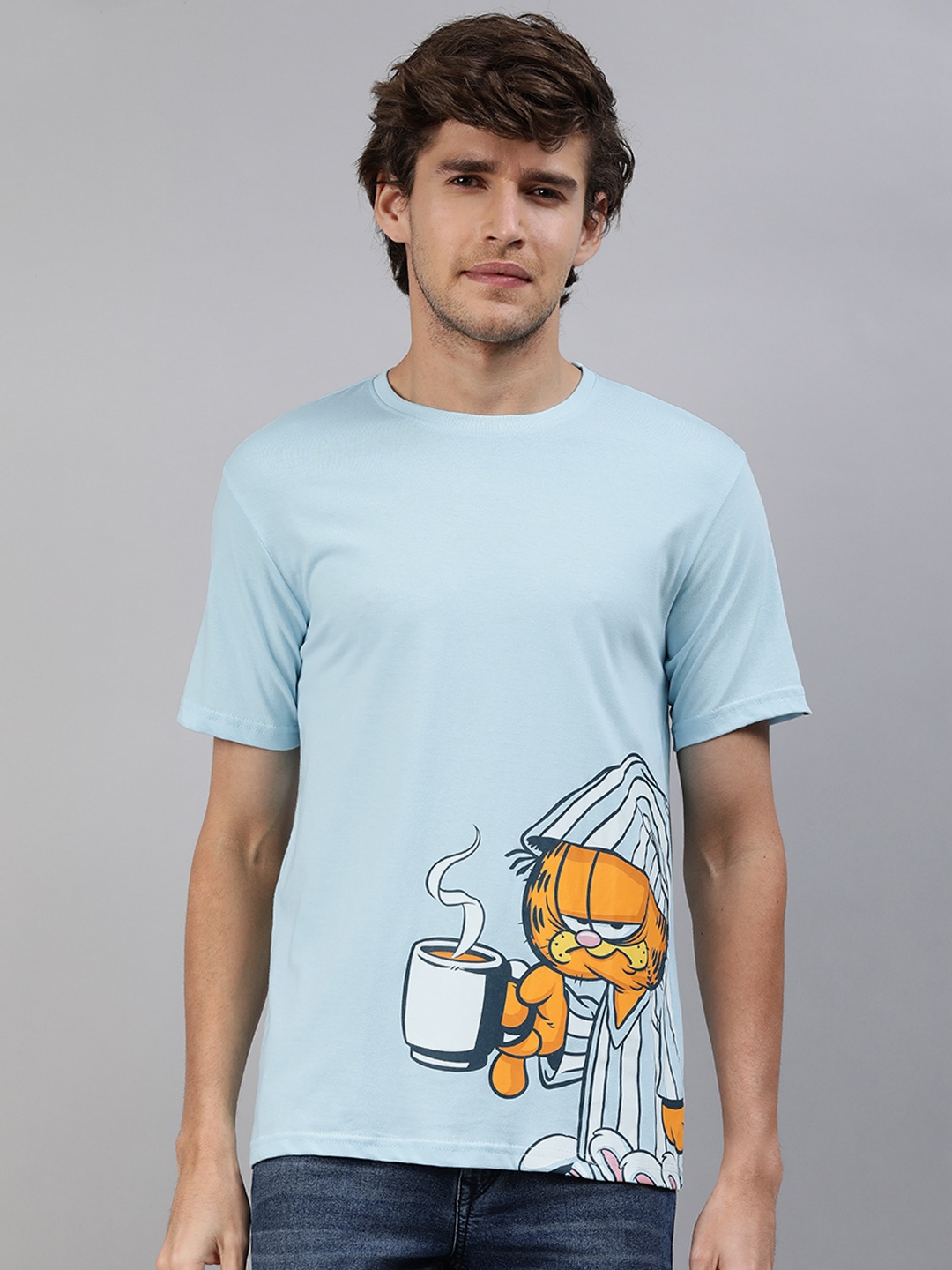 

The Souled Store Men Blue Garfield Printed T-shirt