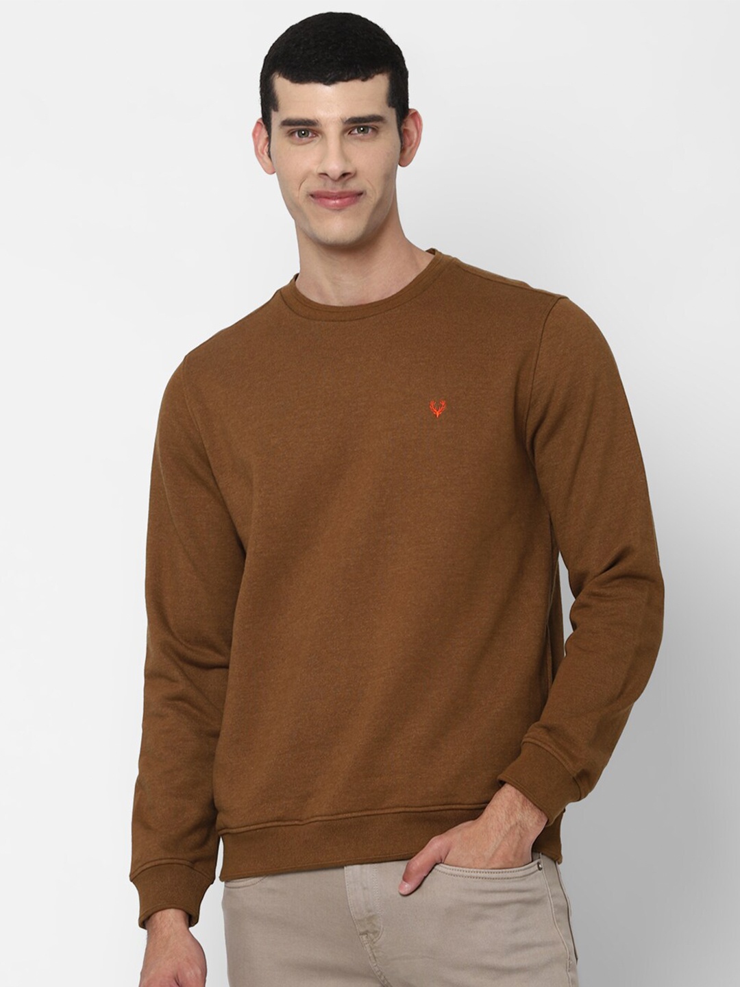

Allen Solly Men Brown Sweatshirt