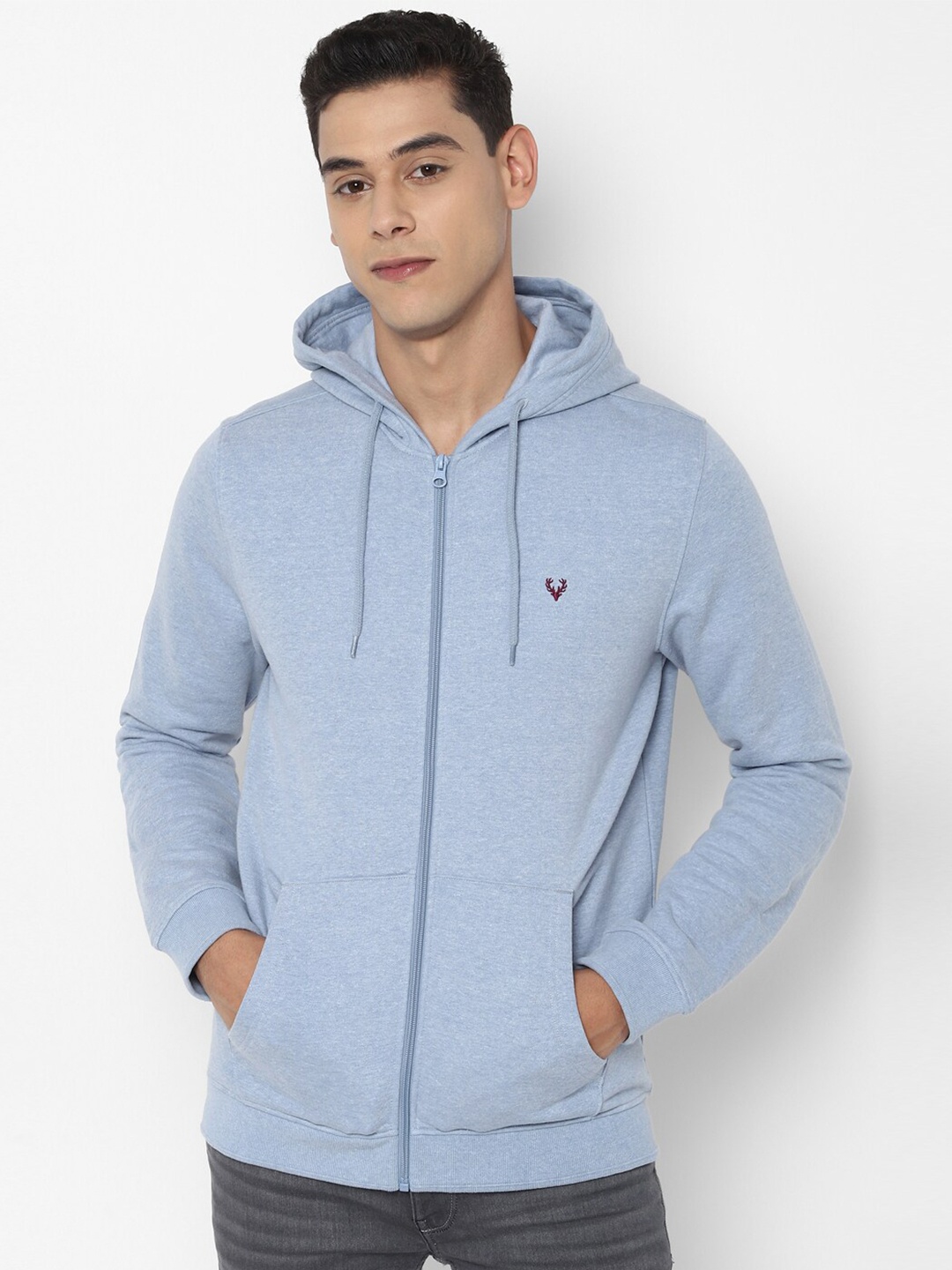 

Allen Solly Men Blue Hooded Sweatshirt