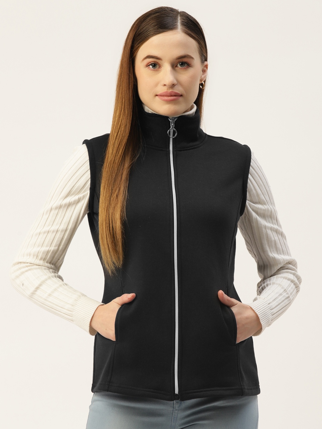 

BRINNS Women Black Solid Tailored Jacket