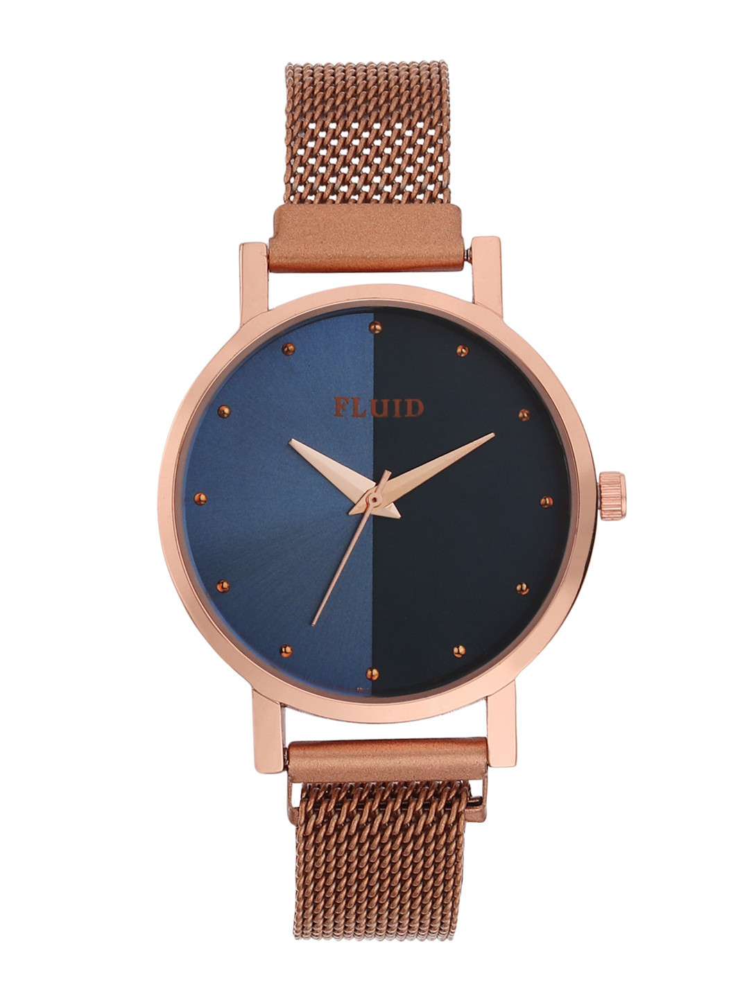 

FLUID Women Blue Printed Dial Bracelet Style Analogue Watch FL-Mag-RG-05