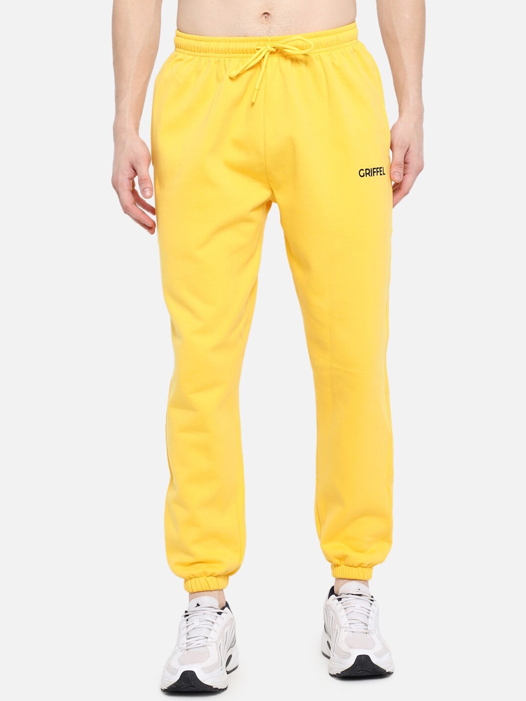 

GRIFFEL Men Yellow Solid Joggers