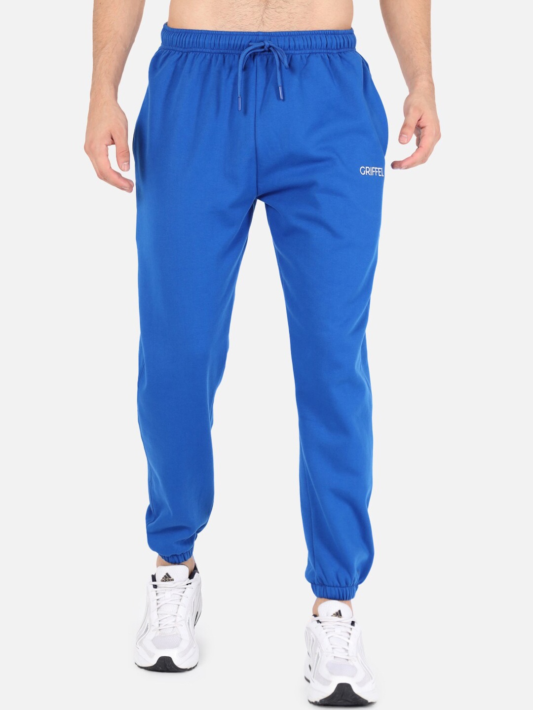 

GRIFFEL Men Blue Solid Joggers