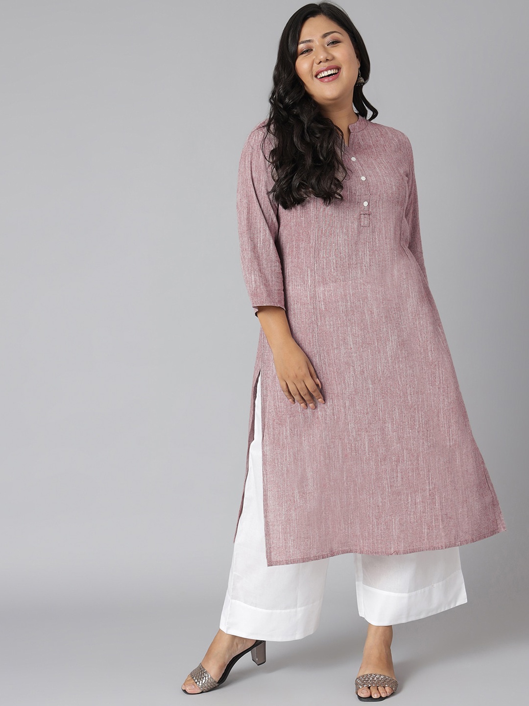 

XL LOVE by Janasya Women Mauve Kurta