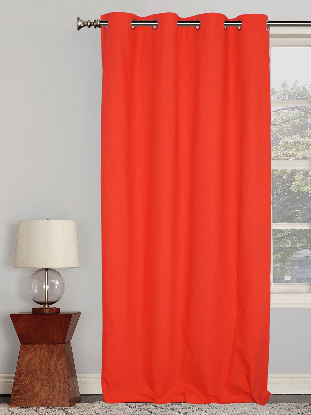 

Lushomes Red Long Door Curtain