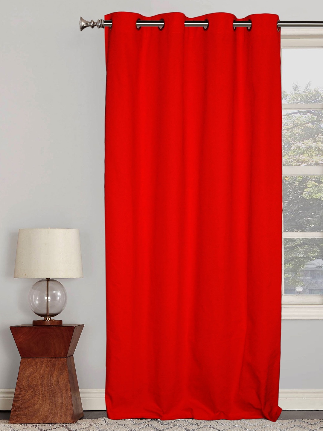 

Lushomes Red Long Door Curtain