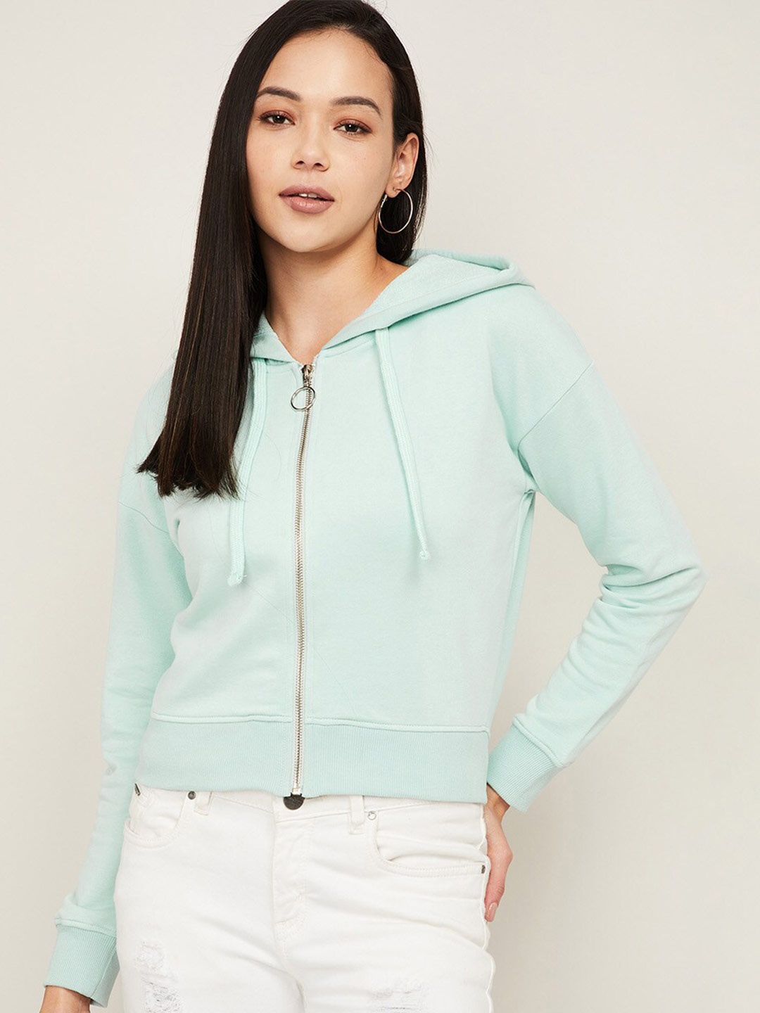 

Ginger by Lifestyle Women Blue Hooded Sweatshirt