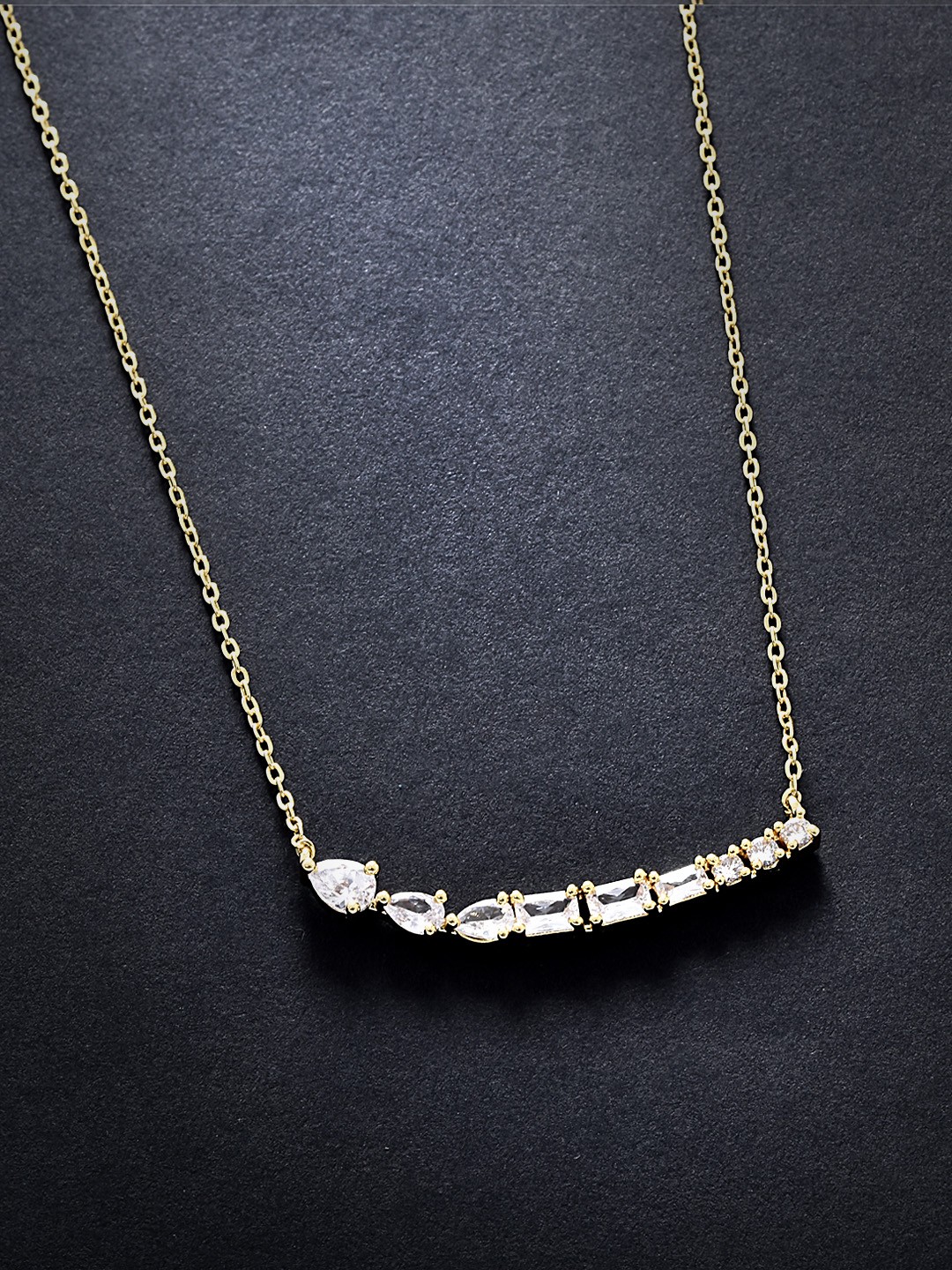 

MINUTIAE Gold-Toned & White Brass Gold-Plated Handcrafted Necklace