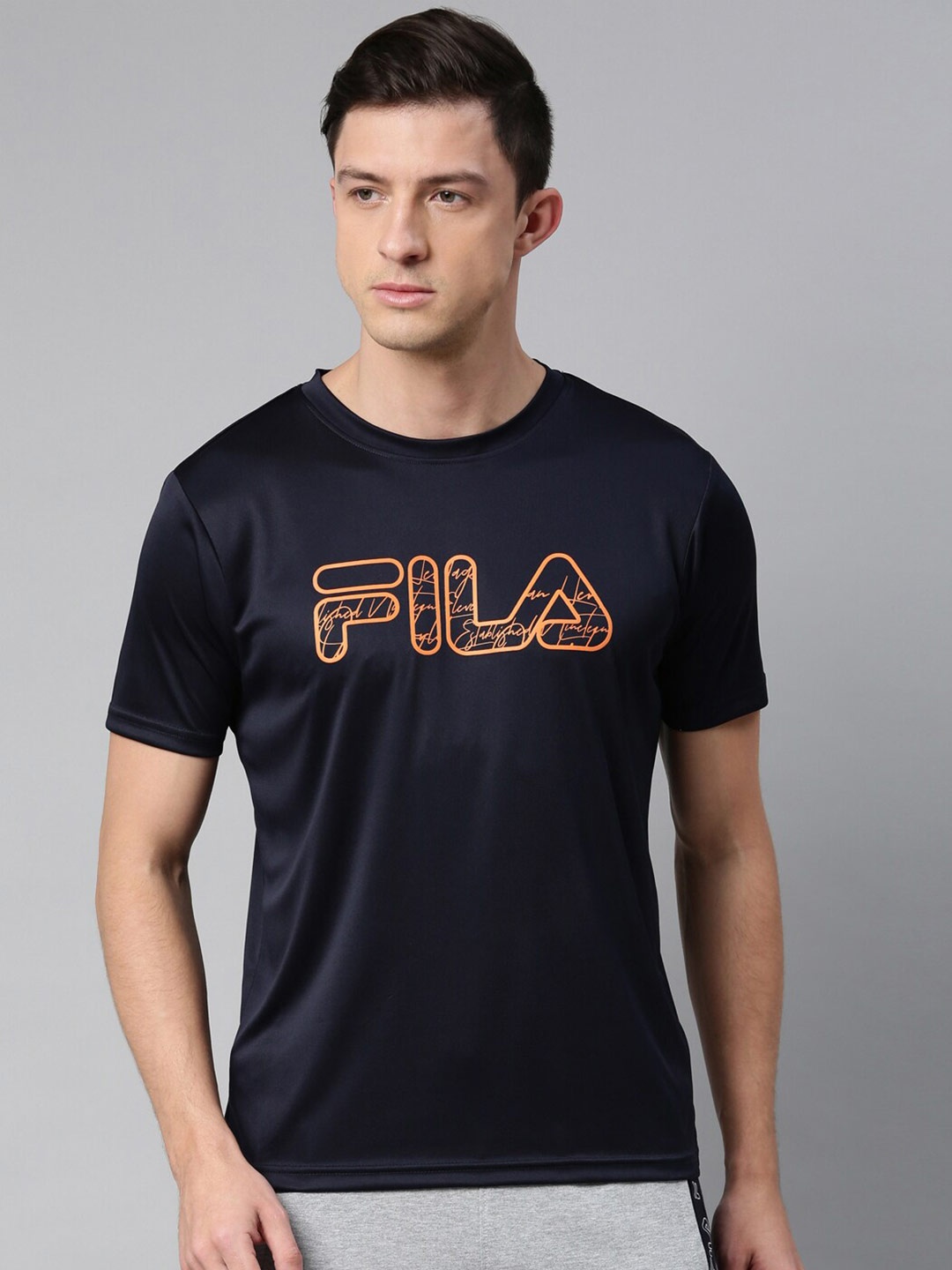 

FILA Men Blue Typography Printed Applique T-shirt