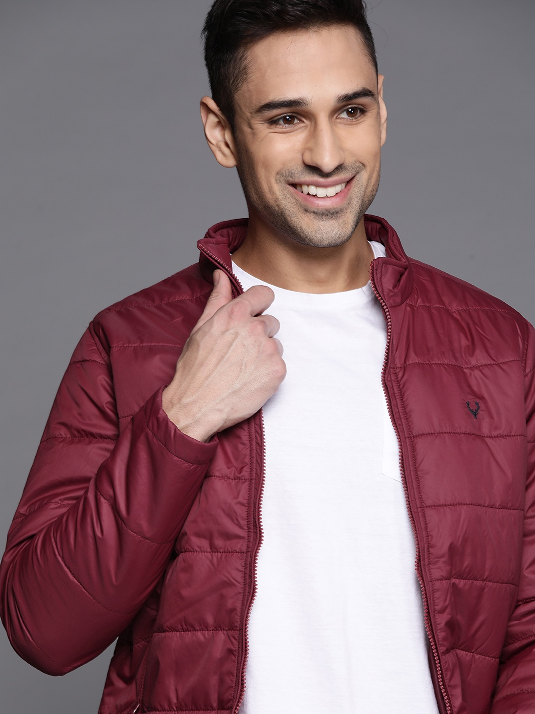 

Allen Solly Men Maroon Solid Padded Jacket