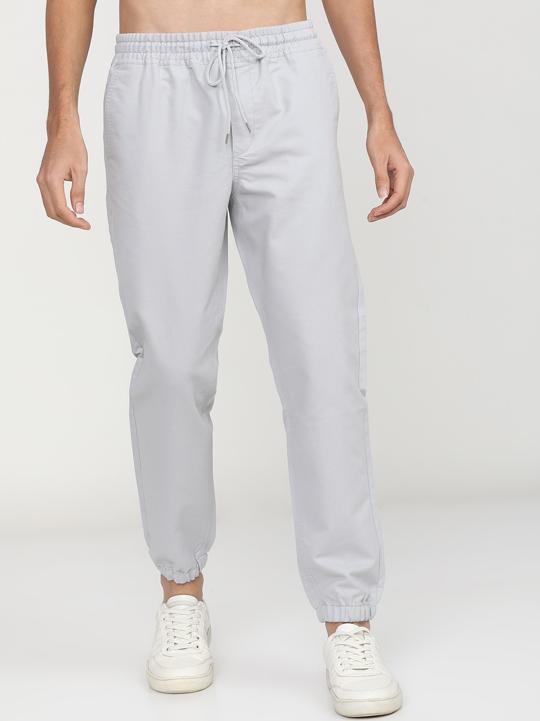 

KETCH Men Grey Slim Fit Joggers Trousers
