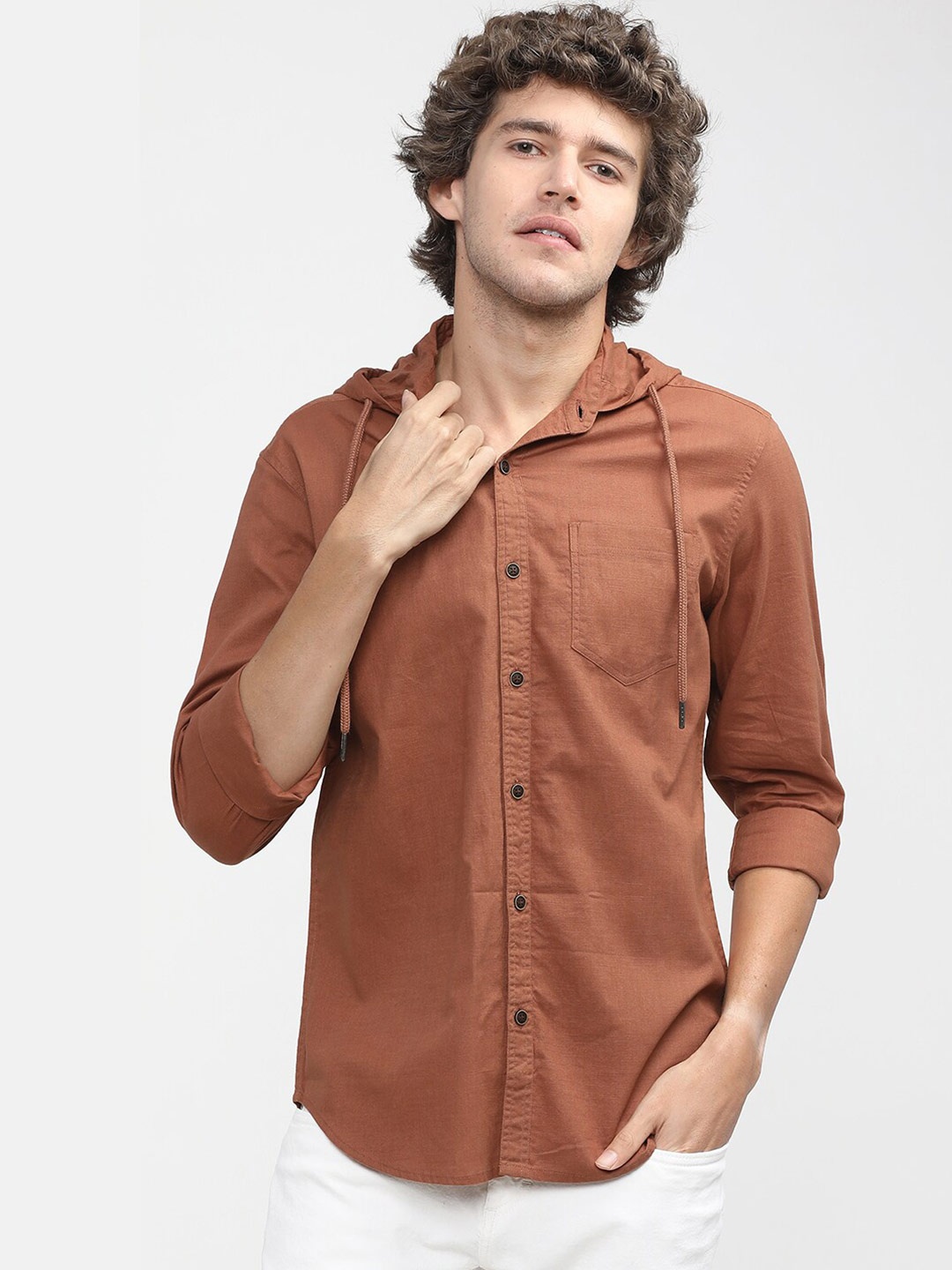 

KETCH Slim Fit Casual Shirt, Rust