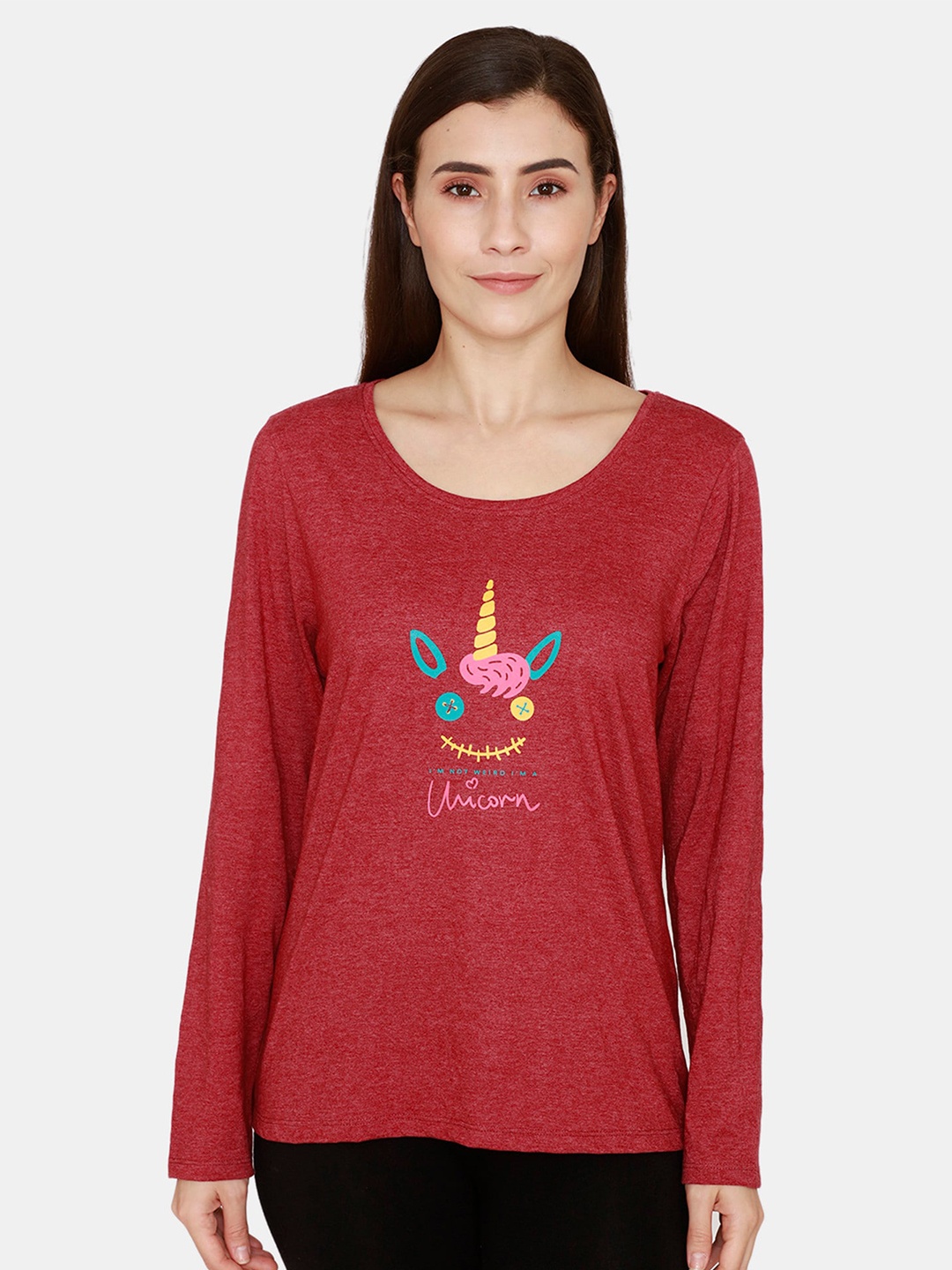 

Rosaline by Zivame Red Regular Top