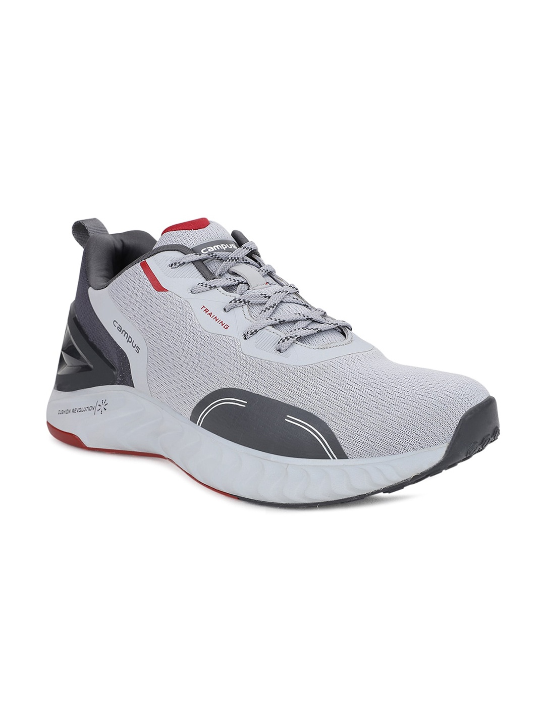 

Campus Men Grey & White Mesh Running Shoes