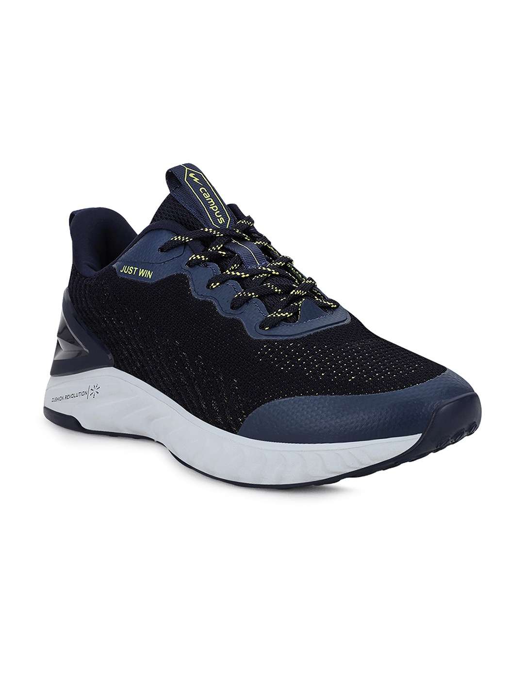 

Campus Men Navy Blue & Black Garnate Mesh Running Shoes