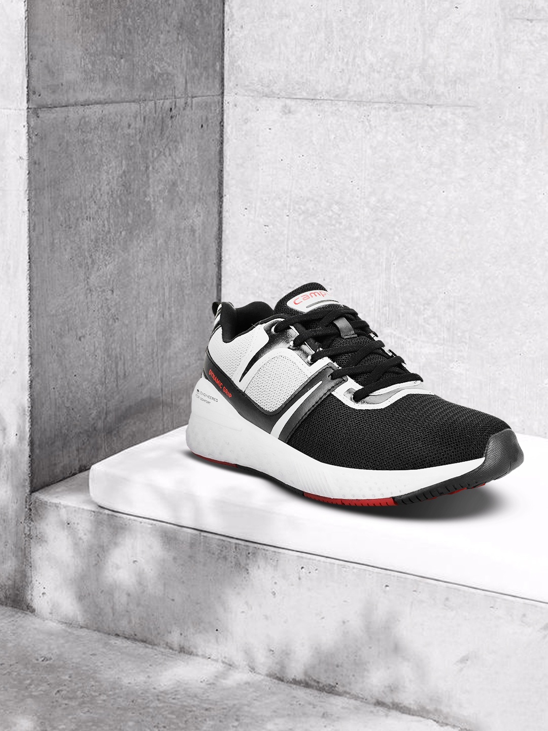 

Campus Men Black Mesh Running Shoes