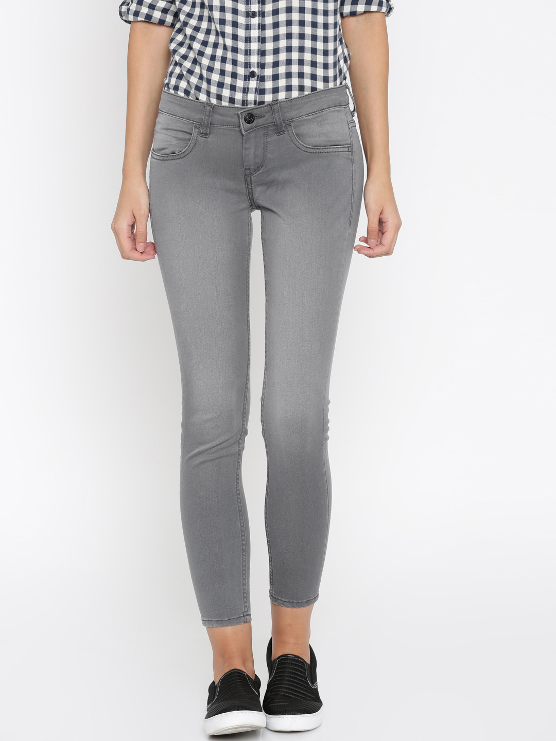 

Flying Machine Women Grey Jeggings Fit Jeans