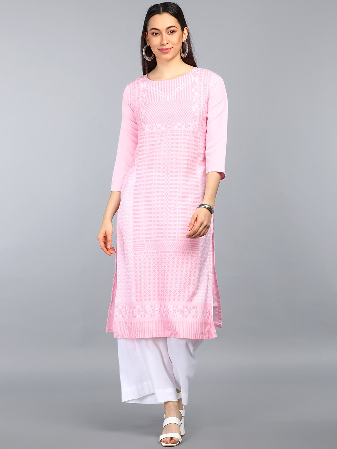 

AHIKA Women Pink Printed Kurta