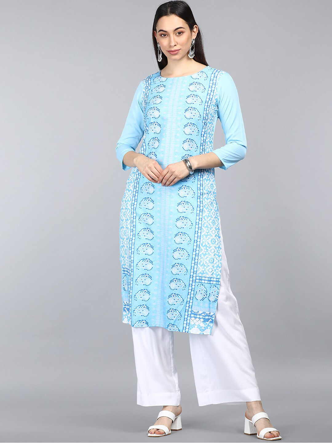 

AHIKA Women Blue Printed Kurta