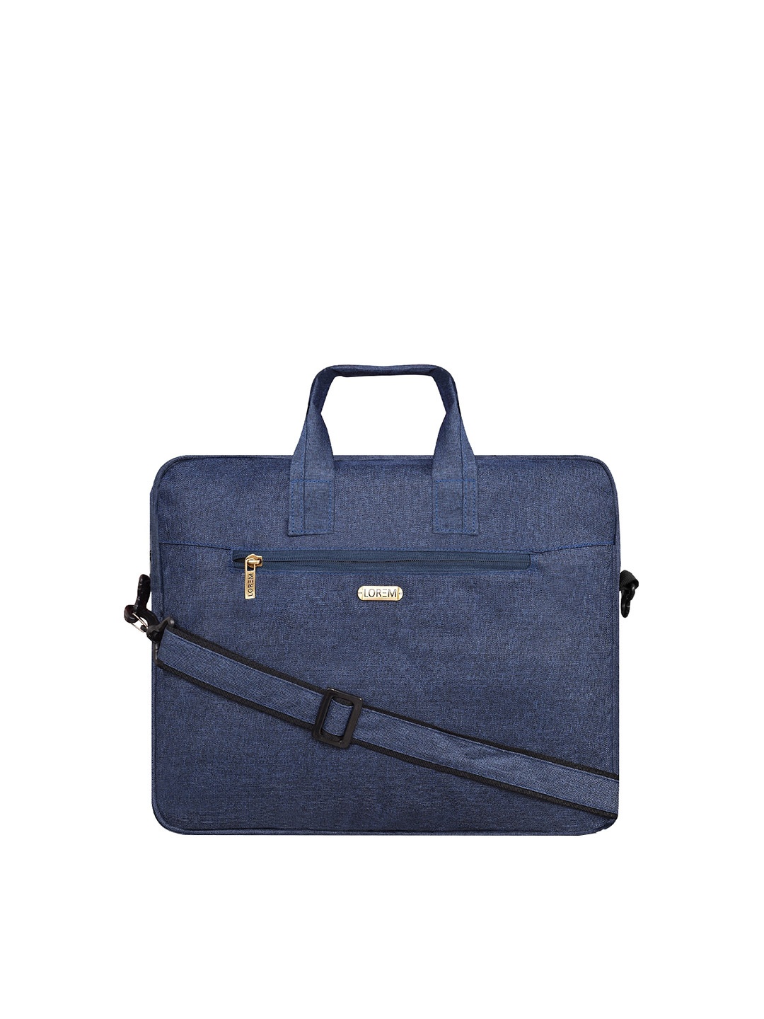 

LOREM Unisex Blue & Black Textured Messenger Bag