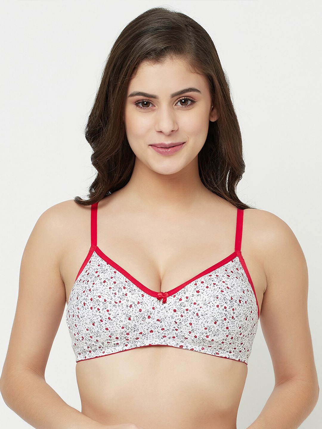 

GROVERSONS Paris Beauty White & Red Floral T-shirt Bra
