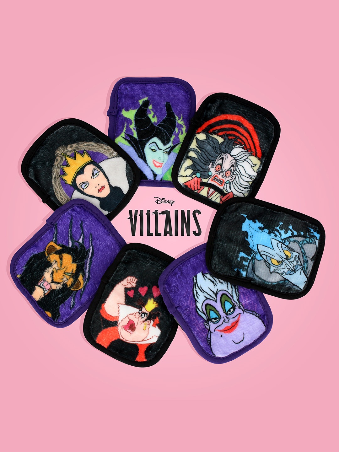 

MakeUp Eraser Set Of 7 Limited Edition Disney Villains Set, Black