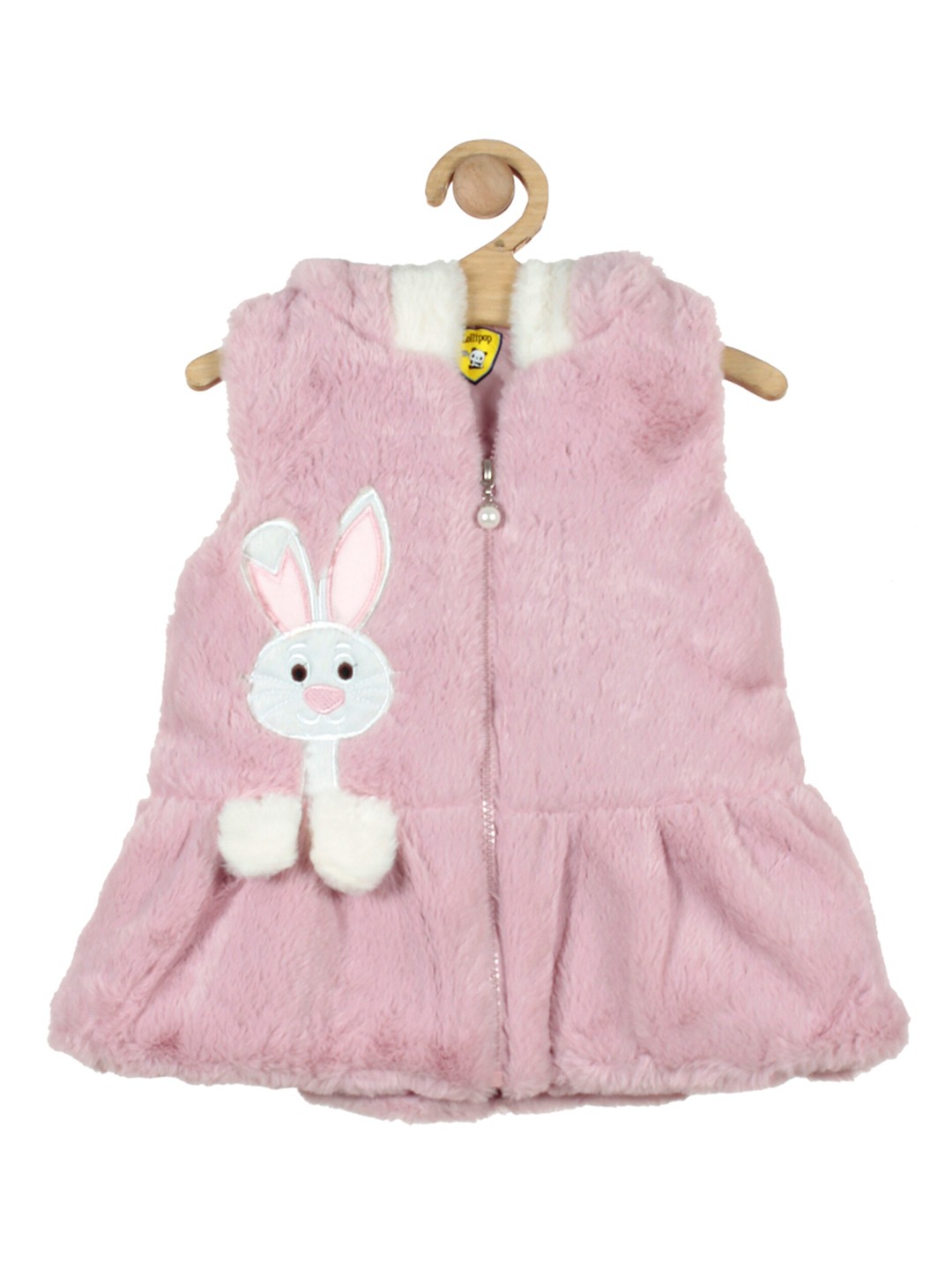 

Lil Lollipop Girls Mauve Rabbit Longline Pure Cotton Hooded Padded Jacket