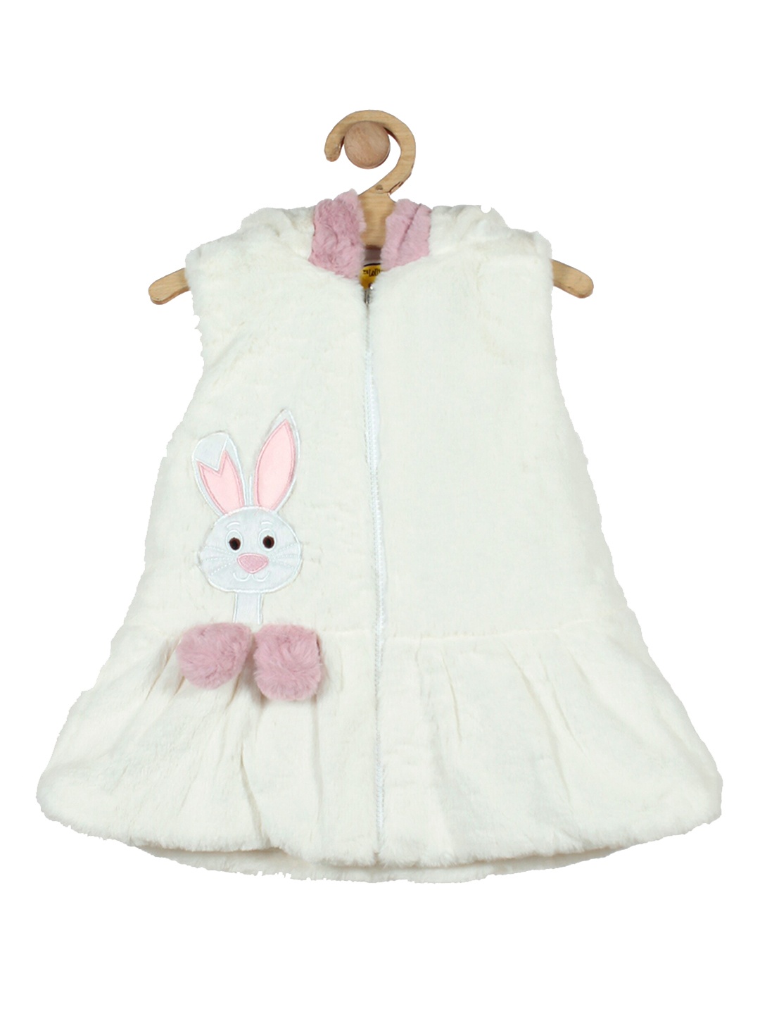 

Lil Lollipop Girls White Rabbit Longline Pure Cotton Hooded Padded Jacket