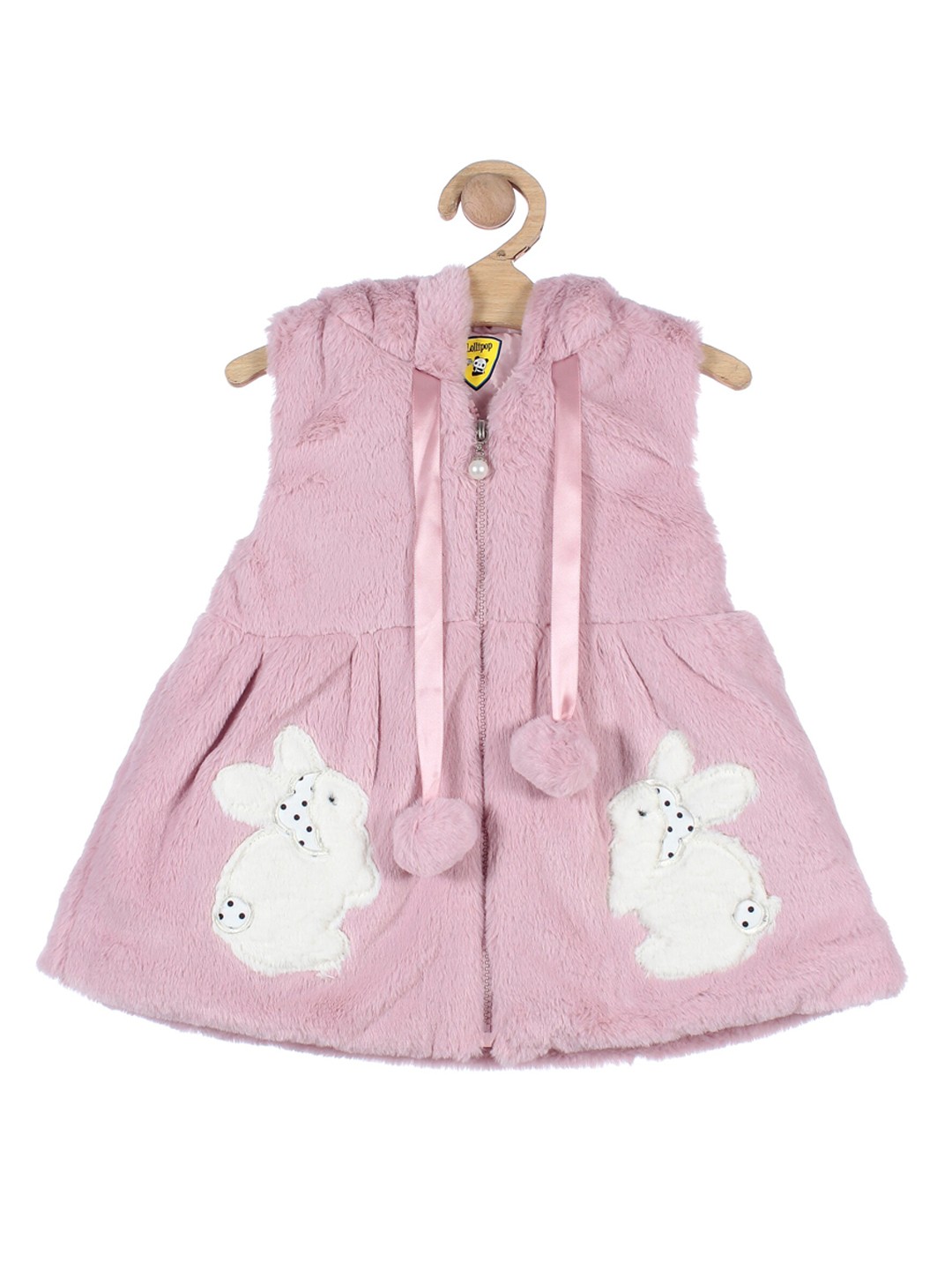 

Lil Lollipop Girls Mauve Cotton Hooded Tailored Jacket