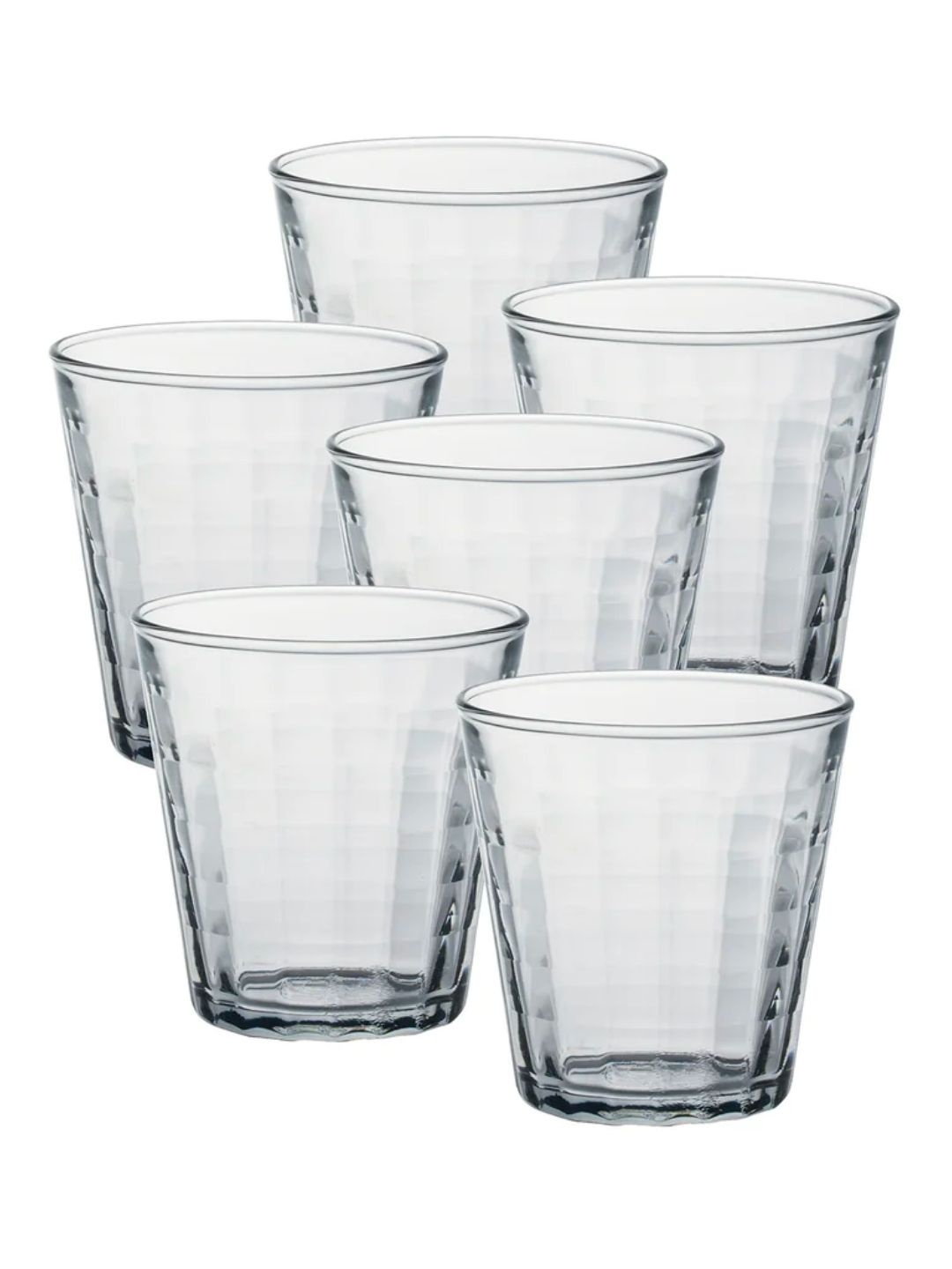 

Duralex Prisme Set Of 6 Patterned Glass Tumblers - 220 ml, Transparent