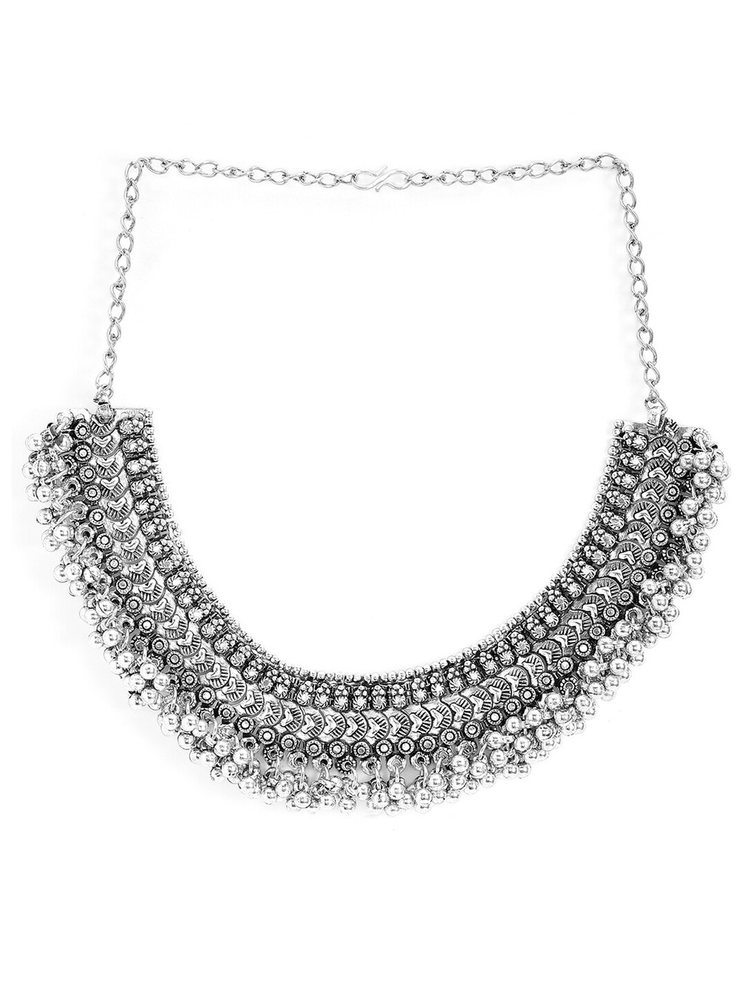 

Anouk Silver-Toned Oxidised Choker