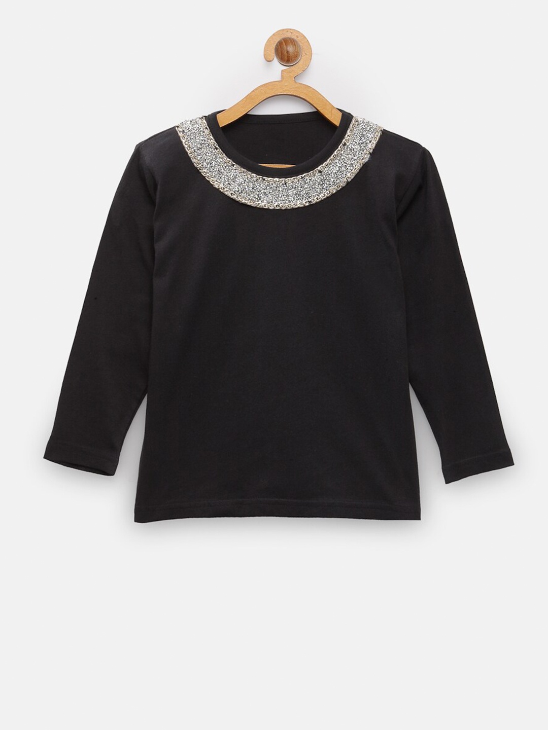 

NYNSH Girls Black Pockets T-shirt