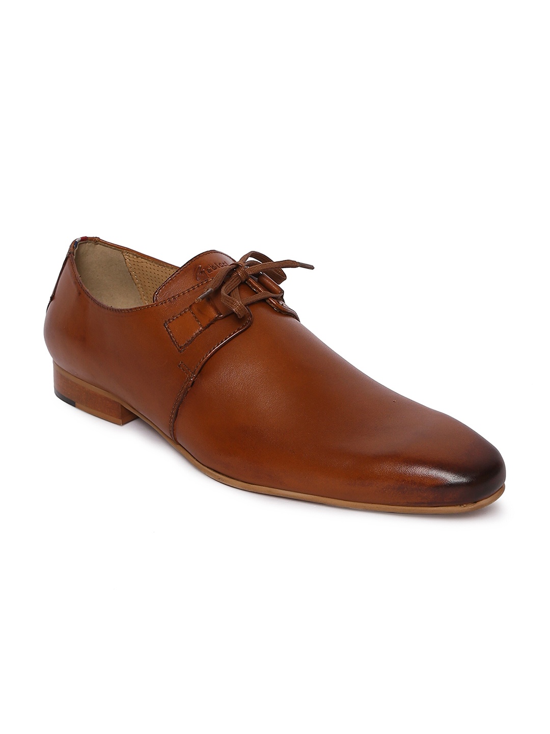 

GABICCI Men Tan Brown Solid Hand-Picked Premium Leather Formal Derbys