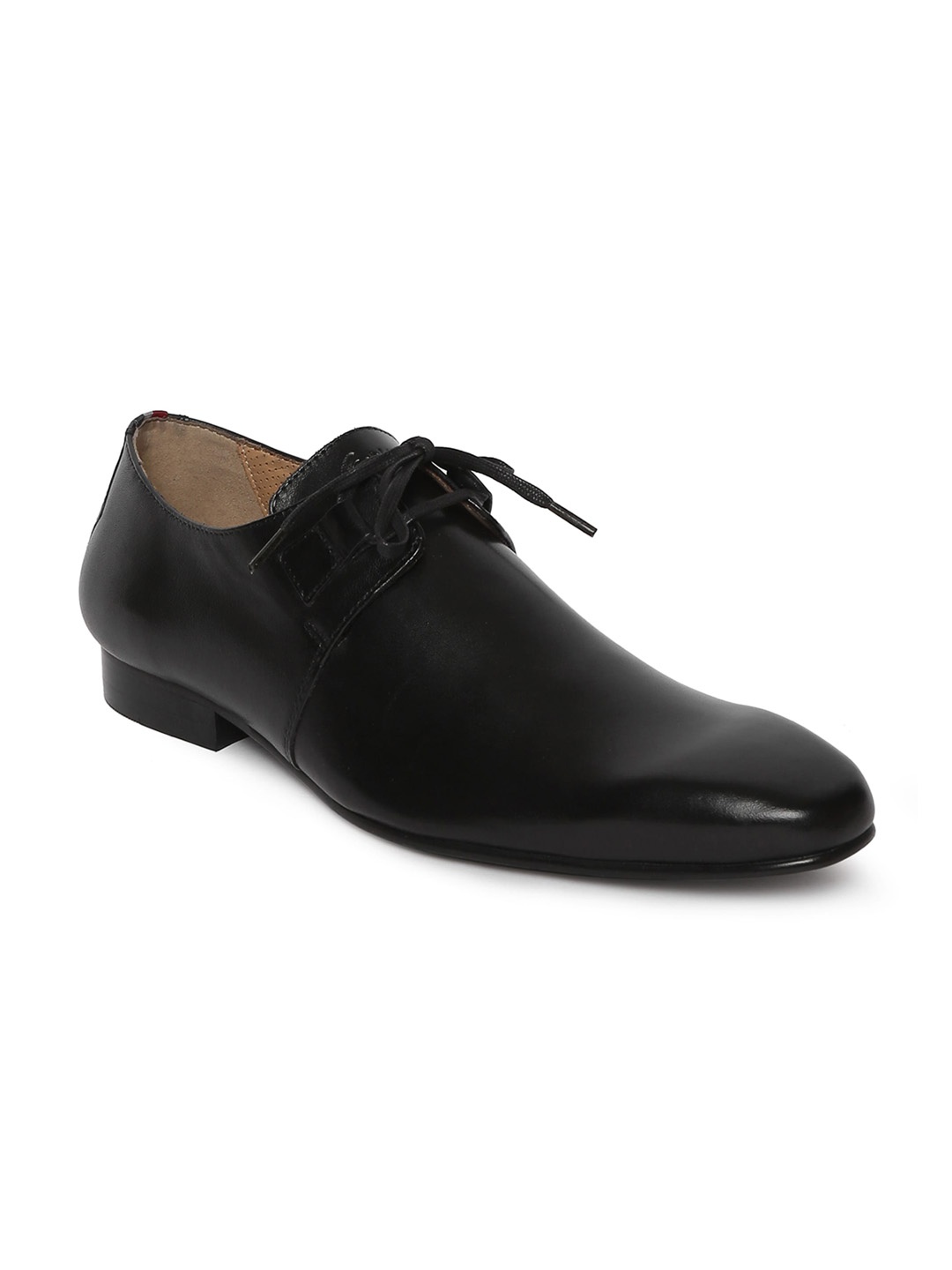 

GABICCI Men Black Solid Leather Formal Derbys